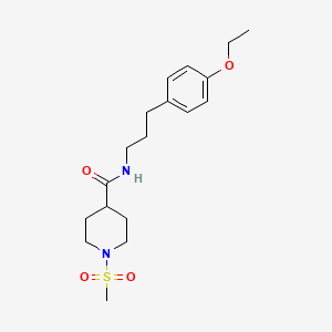 N-[3-(4-ETHOXYPHENYL)PROPYL]-1-METHANESULFONYLPIPERIDINE-4-CARBOXAMIDE