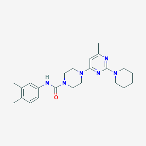 N-(3,4-Dimethylphenyl)-4-[6-methyl-2-(piperidin-1-YL)pyrimidin-4-YL]piperazine-1-carboxamide