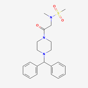 N-{2-[4-(diphenylmethyl)-1-piperazinyl]-2-oxoethyl}-N-methylmethanesulfonamide