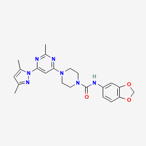 N-1,3-benzodioxol-5-yl-4-[6-(3,5-dimethyl-1H-pyrazol-1-yl)-2-methyl-4-pyrimidinyl]-1-piperazinecarboxamide