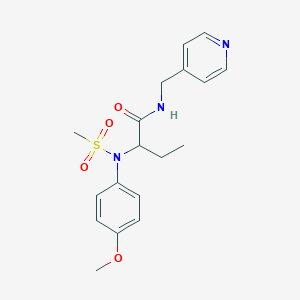 2-[(4-methoxyphenyl)(methylsulfonyl)amino]-N-(4-pyridinylmethyl)butanamide