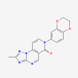 molecular formula C17H13N5O3 B4481442 7-(2,3-dihydro-1,4-benzodioxin-6-yl)-2-methylpyrido[3,4-e][1,2,4]triazolo[1,5-a]pyrimidin-6(7H)-one 