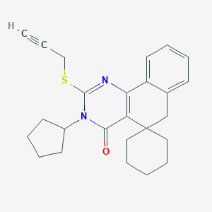 3-cyclopentyl-2-prop-2-ynylsulfanylspiro[6H-benzo[h]quinazoline-5,1'-cyclohexane]-4-one