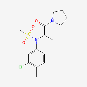 N-(3-chloro-4-methylphenyl)-N-[1-methyl-2-oxo-2-(1-pyrrolidinyl)ethyl]methanesulfonamide