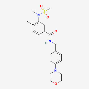 4-METHYL-3-(N-METHYLMETHANESULFONAMIDO)-N-{[4-(MORPHOLIN-4-YL)PHENYL]METHYL}BENZAMIDE