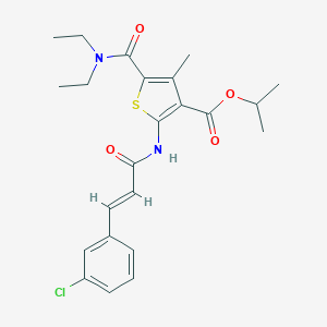 Isopropyl 2-{[3-(3-chlorophenyl)acryloyl]amino}-5-[(diethylamino)carbonyl]-4-methyl-3-thiophenecarboxylate