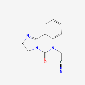 2-{5-OXO-2H,3H,5H,6H-IMIDAZO[1,2-C]QUINAZOLIN-6-YL}ACETONITRILE