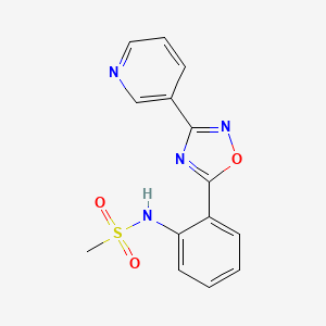 N-{2-[3-(3-pyridinyl)-1,2,4-oxadiazol-5-yl]phenyl}methanesulfonamide