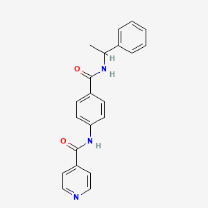 N-(4-{[(1-phenylethyl)amino]carbonyl}phenyl)isonicotinamide