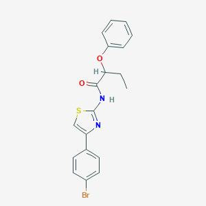 molecular formula C19H17BrN2O2S B448156 N-[4-(4-bromophenyl)-1,3-thiazol-2-yl]-2-phenoxybutanamide 