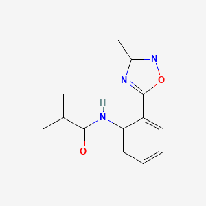 2-methyl-N-[2-(3-methyl-1,2,4-oxadiazol-5-yl)phenyl]propanamide