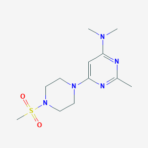 molecular formula C12H21N5O2S B4481569 6-(4-Methanesulfonylpiperazin-1-YL)-N,N,2-trimethylpyrimidin-4-amine 