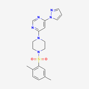 4-{4-[(2,5-dimethylphenyl)sulfonyl]-1-piperazinyl}-6-(1H-pyrazol-1-yl)pyrimidine