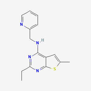 2-ethyl-6-methyl-N-(2-pyridinylmethyl)thieno[2,3-d]pyrimidin-4-amine