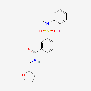 3-{[(2-fluorophenyl)(methyl)amino]sulfonyl}-N-(tetrahydro-2-furanylmethyl)benzamide