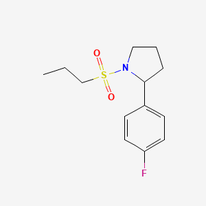 molecular formula C13H18FNO2S B4481649 2-(4-fluorophenyl)-1-(propylsulfonyl)pyrrolidine 