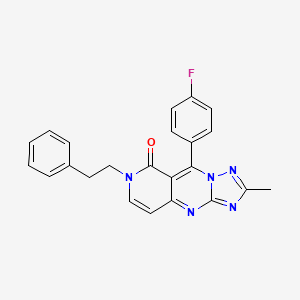 molecular formula C23H18FN5O B4481657 9-(4-fluorophenyl)-2-methyl-7-(2-phenylethyl)pyrido[4,3-d][1,2,4]triazolo[1,5-a]pyrimidin-8(7H)-one 