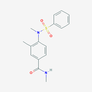 molecular formula C16H18N2O3S B4481668 N,3-DIMETHYL-4-(N-METHYLBENZENESULFONAMIDO)BENZAMIDE 