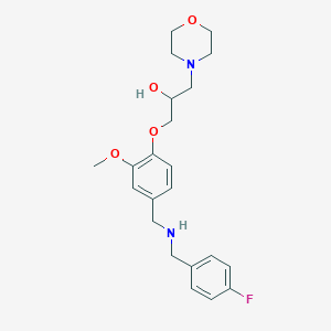 1-[4-[[(4-fluorophenyl)methylamino]methyl]-2-methoxyphenoxy]-3-morpholin-4-ylpropan-2-ol