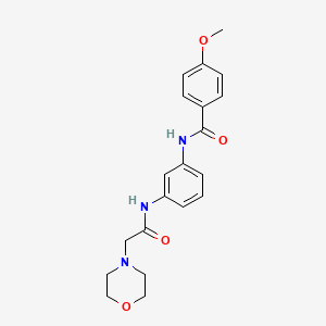 4-methoxy-N-{3-[(4-morpholinylacetyl)amino]phenyl}benzamide