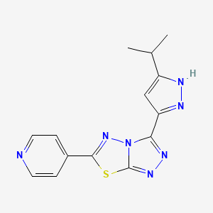 3-(3-isopropyl-1H-pyrazol-5-yl)-6-(4-pyridinyl)[1,2,4]triazolo[3,4-b][1,3,4]thiadiazole