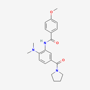 N-[2-(dimethylamino)-5-(1-pyrrolidinylcarbonyl)phenyl]-4-methoxybenzamide