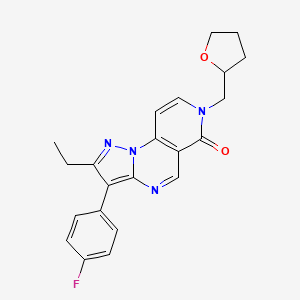 2-ethyl-3-(4-fluorophenyl)-7-(tetrahydrofuran-2-ylmethyl)pyrazolo[1,5-a]pyrido[3,4-e]pyrimidin-6(7H)-one