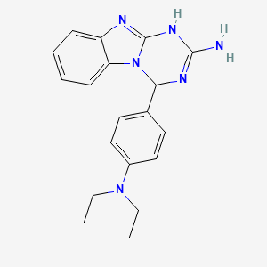 molecular formula C19H22N6 B4481740 4-[4-(diethylamino)phenyl]-1,4-dihydro[1,3,5]triazino[1,2-a]benzimidazol-2-amine 