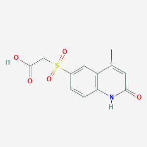 [(4-methyl-2-oxo-1,2-dihydro-6-quinolinyl)sulfonyl]acetic acid