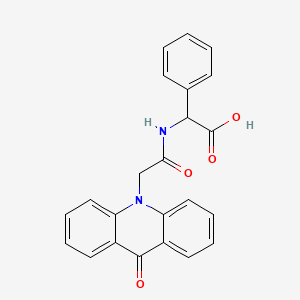 {[(9-oxo-10(9H)-acridinyl)acetyl]amino}(phenyl)acetic acid