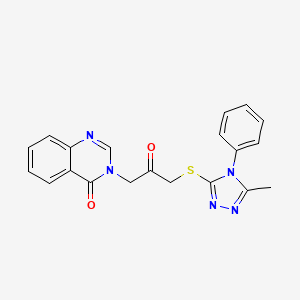 3-{3-[(5-METHYL-4-PHENYL-4H-1,2,4-TRIAZOL-3-YL)SULFANYL]-2-OXOPROPYL}-3,4-DIHYDROQUINAZOLIN-4-ONE