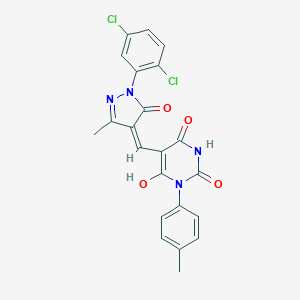 5-{[1-(2,5-dichlorophenyl)-3-methyl-5-oxo-1,5-dihydro-4H-pyrazol-4-ylidene]methyl}-6-hydroxy-3-(4-methylphenyl)-2,4(1H,3H)-pyrimidinedione