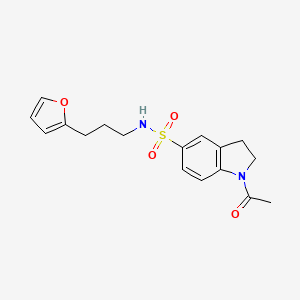 1-acetyl-N-[3-(furan-2-yl)propyl]-2,3-dihydro-1H-indole-5-sulfonamide