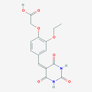 {2-ethoxy-4-[(2,4,6-trioxotetrahydropyrimidin-5(2H)-ylidene)methyl]phenoxy}acetic acid