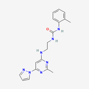 N-(2-methylphenyl)-N'-(2-{[2-methyl-6-(1H-pyrazol-1-yl)-4-pyrimidinyl]amino}ethyl)urea