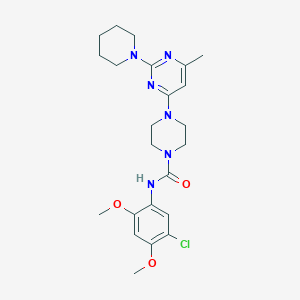 N-(5-chloro-2,4-dimethoxyphenyl)-4-[6-methyl-2-(1-piperidinyl)-4-pyrimidinyl]-1-piperazinecarboxamide