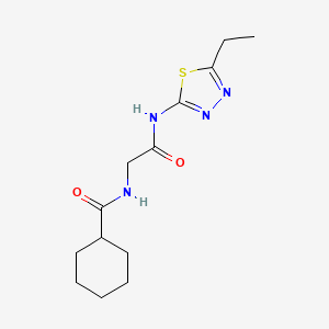 N-{2-[(5-ethyl-1,3,4-thiadiazol-2-yl)amino]-2-oxoethyl}cyclohexanecarboxamide