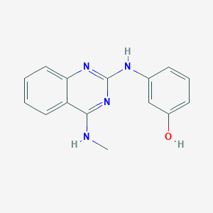 molecular formula C15H14N4O B4481836 3-{[4-(methylamino)-2-quinazolinyl]amino}phenol 