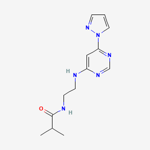 2-methyl-N-(2-{[6-(1H-pyrazol-1-yl)-4-pyrimidinyl]amino}ethyl)propanamide