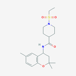 1-(ETHANESULFONYL)-N-(2,2,6-TRIMETHYL-3,4-DIHYDRO-2H-1-BENZOPYRAN-4-YL)PIPERIDINE-4-CARBOXAMIDE