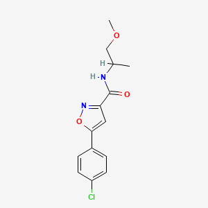 5-(4-chlorophenyl)-N-(1-methoxypropan-2-yl)-1,2-oxazole-3-carboxamide