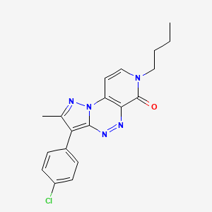 molecular formula C19H18ClN5O B4481872 7-butyl-3-(4-chlorophenyl)-2-methylpyrazolo[5,1-c]pyrido[4,3-e][1,2,4]triazin-6(7H)-one 