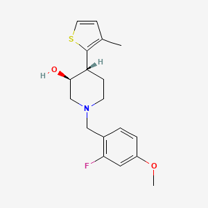 (3S*,4R*)-1-(2-fluoro-4-methoxybenzyl)-4-(3-methyl-2-thienyl)piperidin-3-ol