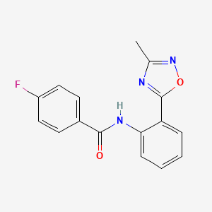 4-fluoro-N-[2-(3-methyl-1,2,4-oxadiazol-5-yl)phenyl]benzamide