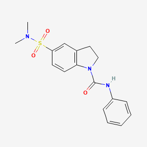 5-(dimethylsulfamoyl)-N-phenyl-2,3-dihydro-1H-indole-1-carboxamide