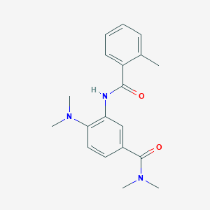 molecular formula C19H23N3O2 B4481960 4-(dimethylamino)-N,N-dimethyl-3-[(2-methylbenzoyl)amino]benzamide 