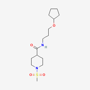 N-[3-(cyclopentyloxy)propyl]-1-(methylsulfonyl)-4-piperidinecarboxamide