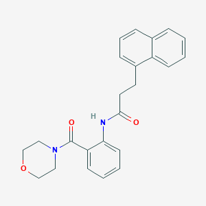 molecular formula C24H24N2O3 B4481963 N-[2-(4-morpholinylcarbonyl)phenyl]-3-(1-naphthyl)propanamide 