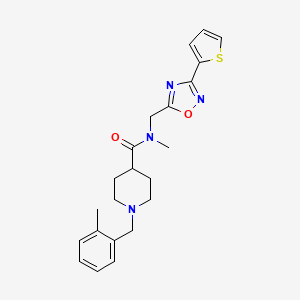 N-METHYL-1-[(2-METHYLPHENYL)METHYL]-N-{[3-(THIOPHEN-2-YL)-1,2,4-OXADIAZOL-5-YL]METHYL}PIPERIDINE-4-CARBOXAMIDE