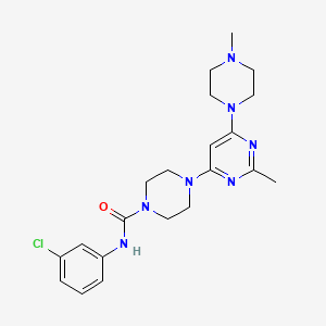 N-(3-chlorophenyl)-4-[2-methyl-6-(4-methylpiperazin-1-yl)pyrimidin-4-yl]piperazine-1-carboxamide